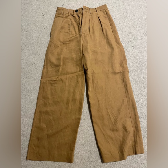 Zara linen blend pants, wide leg - Picture 1 of 2